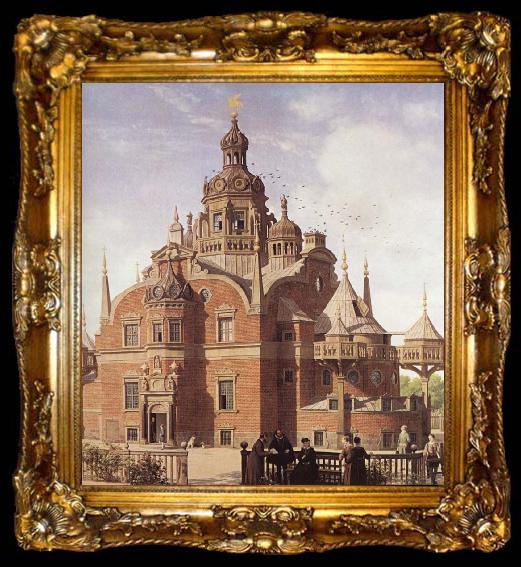 framed  unknow artist Tycho Brahes Uranienborg,Sexton alkemiska ugnar jag kallaren,observatorium jag slitet, ta009-2